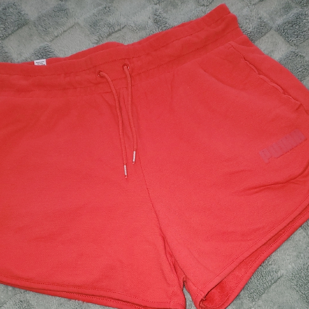 Puma Women's Vibrant Red Athletic Shorts